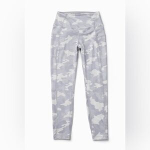 Yogalicious Lux Gray White Camo High Rise Leggings Size M Side Pockets Athletic